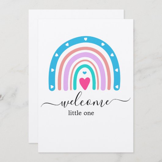 ベビーシャワー招待状カスタム – 男の子または女の子カード 招待状 (正面/裏面)