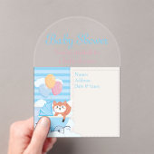 ベビーシャワー招待状カード アクリル招待状 (インサイチュ (ポータブル))