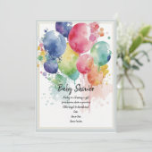 ベビーシャワー招待状カード セーブザデート (スタンド正面)