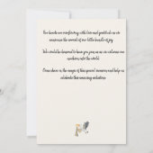 ベビーシャワー招待状カード セーブザデート (裏面)