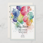 ベビーシャワー招待状カード セーブザデート (正面/裏面)