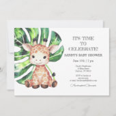 ベビーシャワー招待状キラフェサファリ 招待状 (正面)