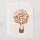 ベビーシャワー招待状クマ私たちは真摯に待つことができる! 招待状 (裏面)