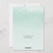 ベビーシャワー招待状グラデーションウオーターカラーミントパープル 招待状 (裏面)