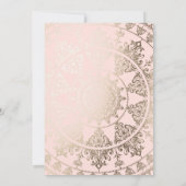 ベビーシャワー招待状ゴールドフォイルカスタムカラー 招待状 (裏面)