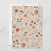 ベビーシャワー招待状サマーフルーツガール 招待状 (裏面)