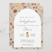 ベビーシャワー招待状サマーフルーツガール 招待状 (正面/裏面)