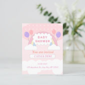 ベビーシャワー招待状ソーシャルメディア (スタンド正面)