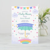 ベビーシャワー招待状ハン描ド- 招待状 (スタンド正面)