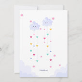 ベビーシャワー招待状ハン描ド- 招待状 (裏面)