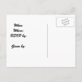 ベビーシャワー招待状パーソナライズされたリトルアヒル インビテーションポストカード (裏面)