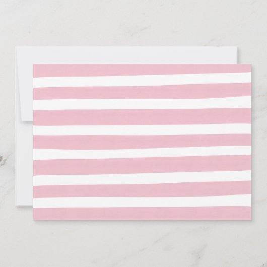 ベビーシャワー招待状ピンクフローラシャワー 招待状 (裏面)