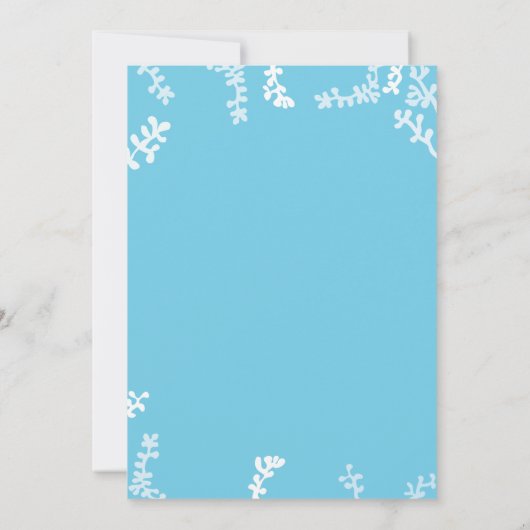 ベビーシャワー招待状ピンク/ターコイズカメ 招待状 (裏面)