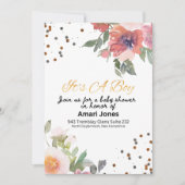 ベビーシャワー招待状フラットカード 案内状 (正面)