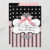 ベビーシャワー招待状フランスの – ボードット旋回vs3 招待状 (正面/裏面)