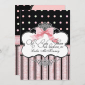 ベビーシャワー招待状フランスの – ボードット旋回vs3 招待状 (正面/裏面)