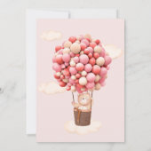 ベビーシャワー招待状ベアーピンクbearly wait! 招待状 (裏面)