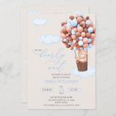 ベビーシャワー招待状ベアーブルーBearly Wait! 招待状 (正面/裏面)