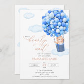 ベビーシャワー招待状ベア待てよ！ 招待状 (正面/裏面)