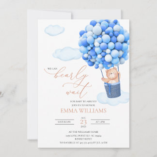 ベビーシャワー招待状ベア待てよ！ 招待状