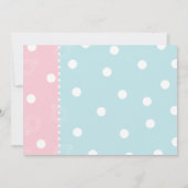 ベビーシャワー招待状ベビーガールピンクブルー 招待状 (裏面)