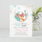 ベビーシャワー招待状ベビーコールドウッドランド 招待状 (スタンド正面)