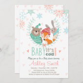 ベビーシャワー招待状ベビーコールドウッドランド 招待状 (正面/裏面)