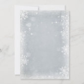 ベビーシャワー招待状ベビー冬の外は寒い 招待状 (裏面)