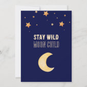 ベビーシャワー招待状ボホステイワイルドムーンチャイルド 招待状 (裏面)