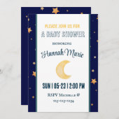 ベビーシャワー招待状ボホステイワイルドムーンチャイルド 招待状 (正面/裏面)