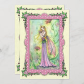 ベビーシャワー招待状マザーアンドベビー妖精 招待状 (正面/裏面)