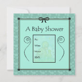 ベビーシャワー招待状ママ&ベビーダックス 招待状 (裏面)