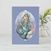 ベビーシャワー招待状マーメイドとベビー 招待状 (スタンド正面)