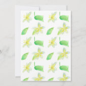 ベビーシャワー招待状ラムシープイエローフラワー 招待状 (裏面)