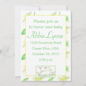 ベビーシャワー招待状ラムファームアニマルスケッチ 招待状 (裏面)