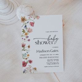 ベビーシャワー招待状ワイルドフラワー 招待状
