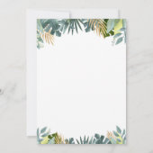 ベビーシャワー招待状恐竜シャワーで運転 招待状 (裏面)