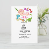 ベビーシャワー招待状恐竜テーマ 招待状 (スタンド正面)