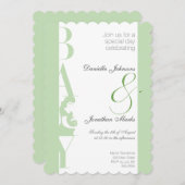 ベビーシャワー招待状招待状ベビーオンボード 招待状 (正面/裏面)