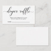 ベビーシャワー招待状用おむつ抽選券挿入ページ エンクロージャーカード (正面/裏面)