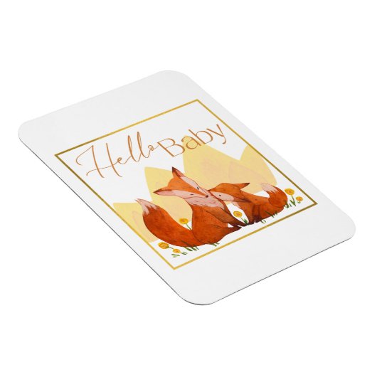 ベビーシャワー招待状用フレキシブルフォトマグネット マグネット (右側)