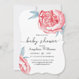 ベビーシャワー招待状花 招待状