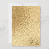 ベビーシャワー招待状金ゴールドベビー&モンミーペンギン 招待状 (裏面)