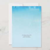 ベビーシャワー招待状雨ハート水彩グリーン 招待状 (裏面)