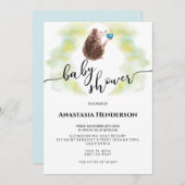 ベビーシャワー招待状。 (正面/裏面)