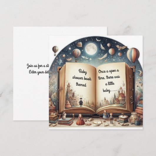 ベビーシャワー招待状 (正面/裏面)