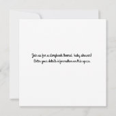 ベビーシャワー招待状 (裏面)