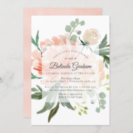 ベビーシャワー招待状|の菓子の花柄01 招待状