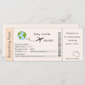 ベビーシャワー招待状、アドベンチャー待ち、旅行 招待状 (正面/裏面)