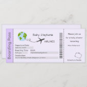 ベビーシャワー招待状、アドベンチャー待ち、旅行 招待状 (正面/裏面)